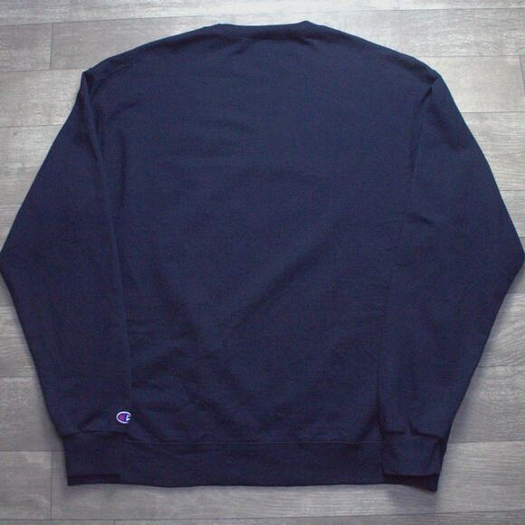 Michigan Wolverines Sweatshirt Men XL Blue Yellow Spell Out Fleece - Picture 5 of 5